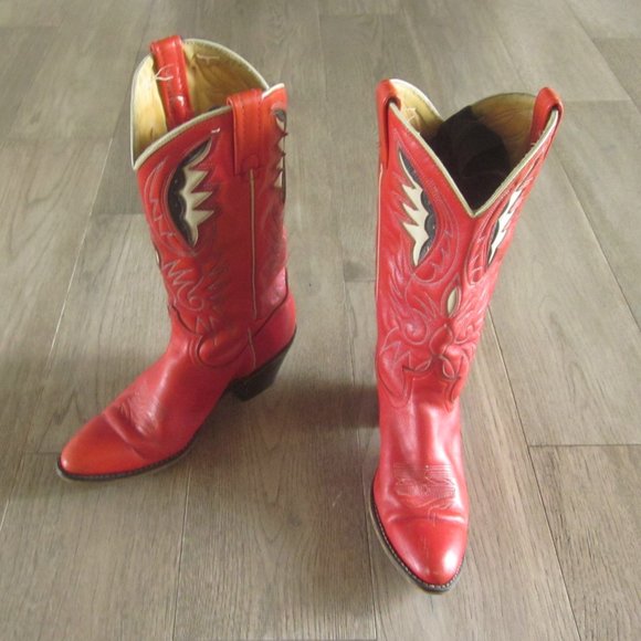 ACME Shoes - Vintage Red Acme Womens Boots Size 8.5